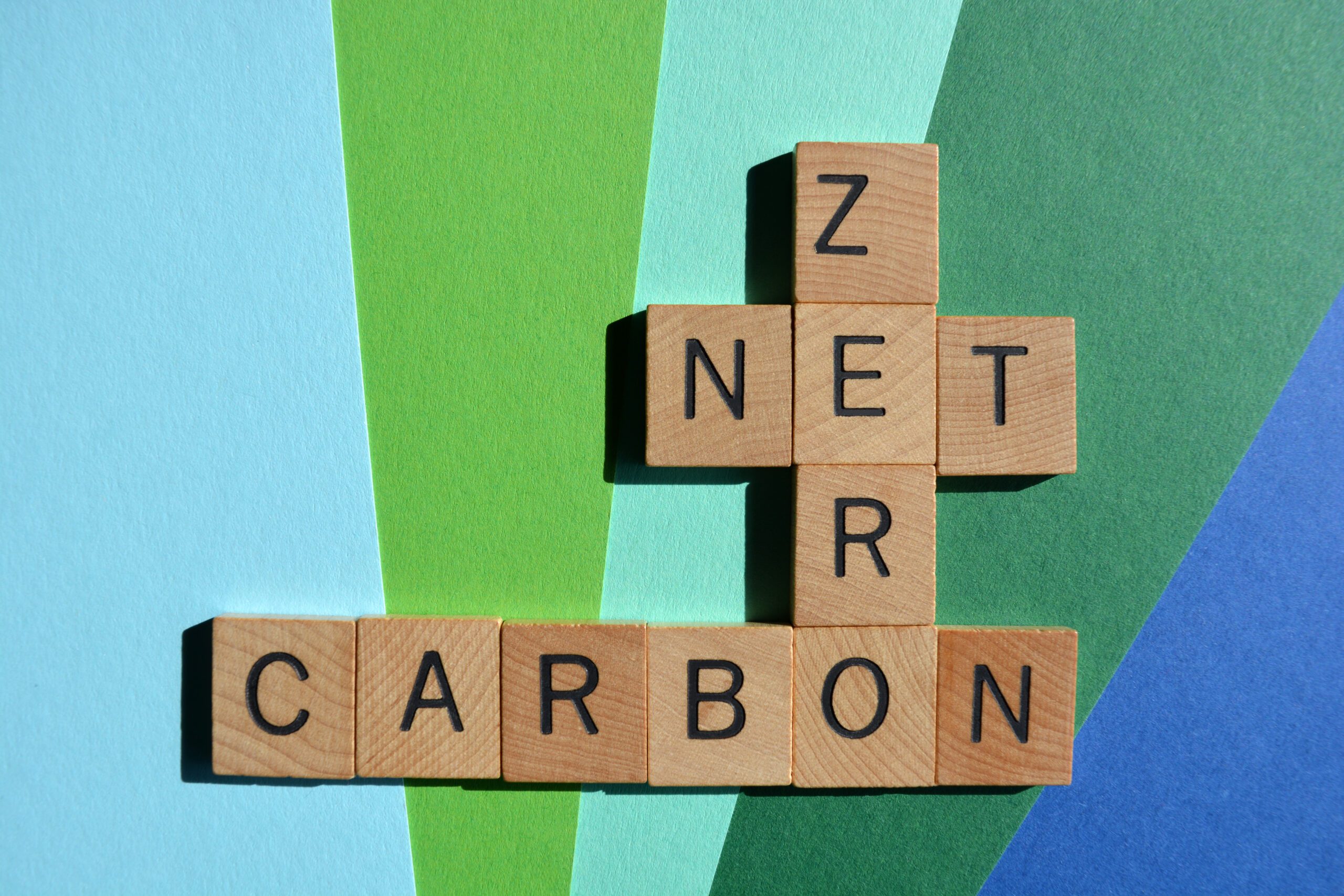Net,,Zero,,Carbon,,Words,In,Wooden,Alphabet,Letters,Isolated,On